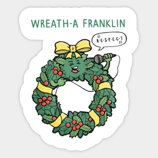 Wreath-a Franklin Sticker